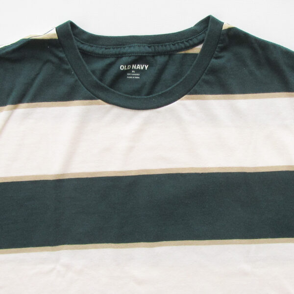 ボーダーTシャツグリーン＆ベージュ - 画像 (2)