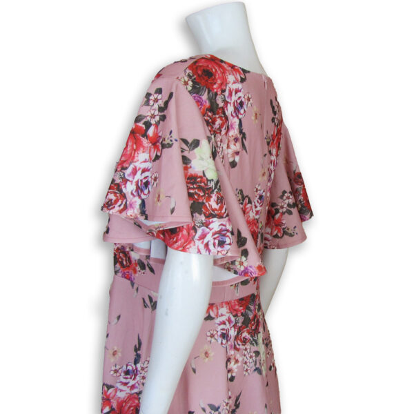 ピンク花柄ワンピース XL - 画像 (8)