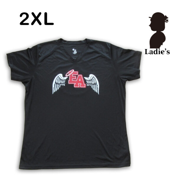 光沢スポーツTシャツ黒