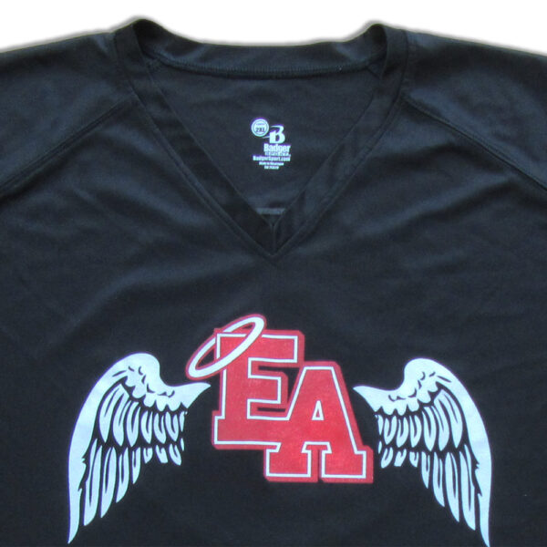 光沢スポーツTシャツ黒 - 画像 (3)