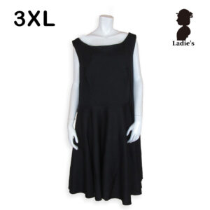 3XL 黒ワンピース ゆったりAライン