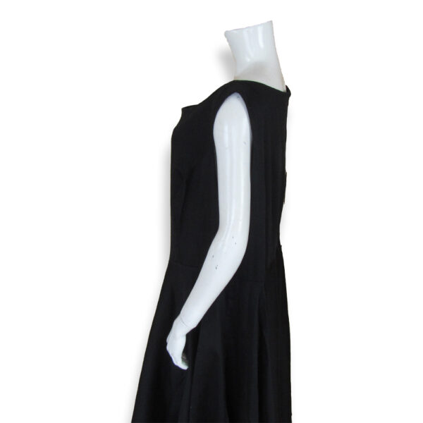 3XL 黒ワンピース ゆったりAライン - 画像 (6)